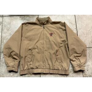 Vintage Antigua San Francisco 49ers Tan Jacket L Niners SF NFL Taiwan Lined Logo